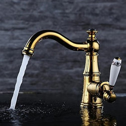 Milo Gold Plate Bath Vessel Sink Faucet - Bathroom Sink Faucets