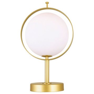 1 Light Table Lamp With Brass Finish