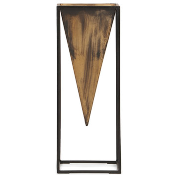 Keyser Handcrafted Iron Decorative Frame Vase, 5.5 W X 5.5 D X 14.5 H, Single