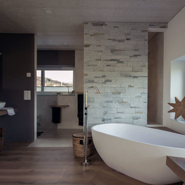 Kunden-Bad - freistehende Mineralguss-Badewanne - Luino - Bädermax
