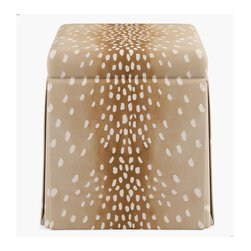 Skirted Storage Ottoman - Footstools And Ottomans