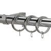 Versailles Non-Telescoping Curtain Rod With Metro Rings, Chrome, 96