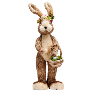 Worth Imports 14 Tabletop Wood Bunny Figurine White