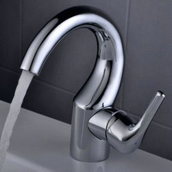 Contemporary Centerset Chrome Finish Bathroom Sink Tap T0550 - Bathroom Sink Faucets