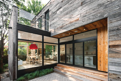 Rustic exterior home idea in Seattle
