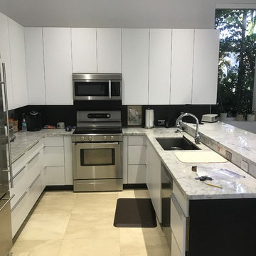 New, white, flat panel look