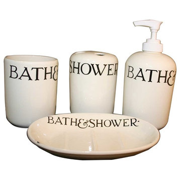 Renovators Bathroom Accessories Includes Bath Tumbler, Ceramic Bath Organizer