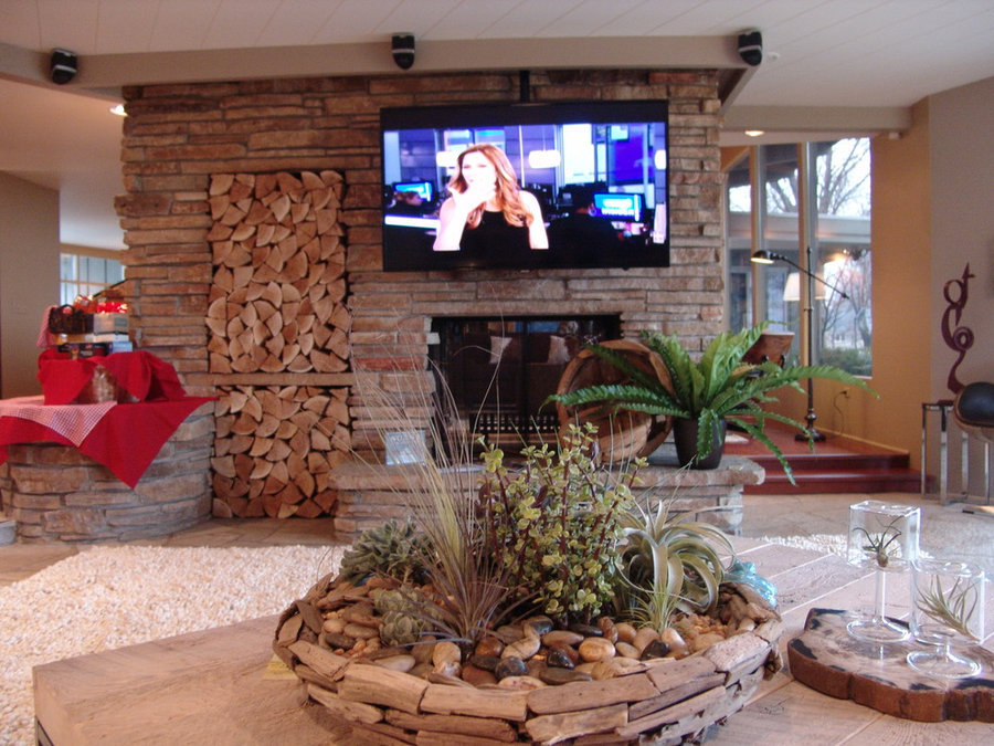Midcentury Living Room Television Installation