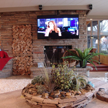 Midcentury Living Room Television Installation