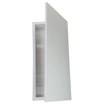 Dolphin Slab Panel Frameless Recessed Medicine Cabinet with LED Light - 14 x 18,