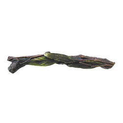 Inviting Home Inc. - Leafy Twig Pull, Left, Hand-Tinted Brass - Cabinet And Drawer Handle Pulls