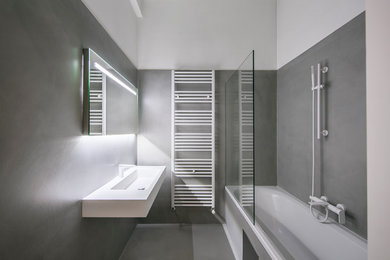 Example of a small minimalist bathroom design in Other