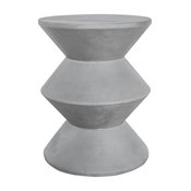 Modrest Ruiz Modern Gray Concrete Round Stool