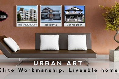 Inspiration for a modern living room remodel in Edmonton
