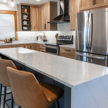 From Congested to Custom: A Warm Hickory Kitchen Transformation