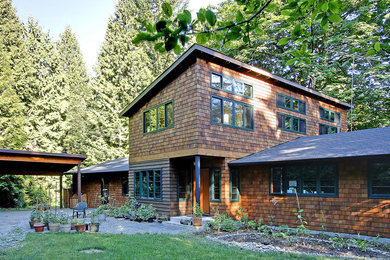 Inspiration for a modern exterior home remodel in Seattle