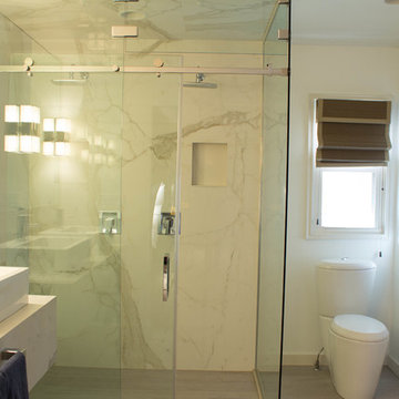 Westside Mid-Century Modern House, Master Bathroom Shower
