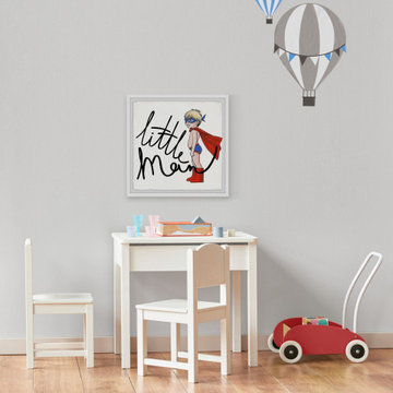 "Little Superhero" Framed Painting Print