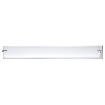 Paramount Series 3-Light Chrome Bath Light, White Glass, 6-Light