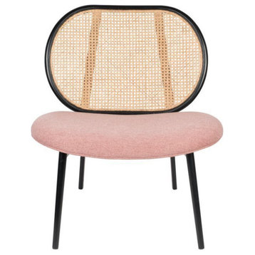 Pink Rattan Lounge Chair | Zuiver Spike