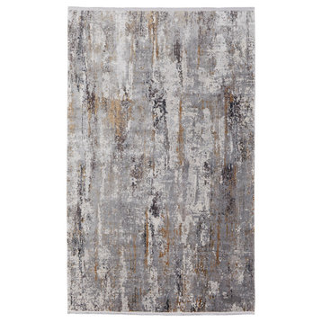 Weave & Wander Lindstra Gradient Watercolor Rug, Ivory/Gray, 11'6"x14'6"