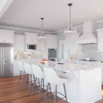 Princeville White Kitchen | Arrington Cabinetry
