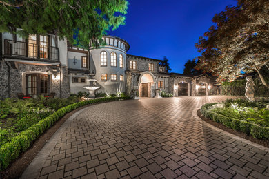 Inspiration for a transitional exterior home remodel in Vancouver