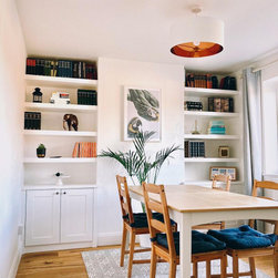 Double alcove units and fitted shelves - Bookcases