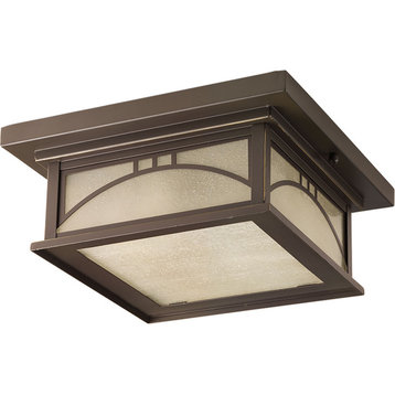 Progress Lighting Two-75W Outdoor Close-To-Ceiling , Antique Bronze
