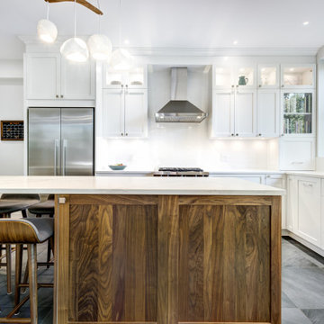 Hudson New York | Transitional Wood and White Kitchen