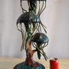 Three Wandering Jellyfish Bronze Statue on a Marble Base 17" x 11" x 24"H