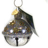 Jingle Bell - One Ornament 2 Inch, Glass - Horse Bell Style 38022 SILVER