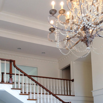Grand Foyer with Painted Kitchen Cabinets