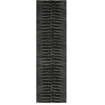 Nourison Maxell 2'2" x 7'6" Charcoal Modern Indoor Area Rug
