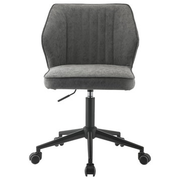 Pakuna Office Chair, Vintage Gray PU and Black