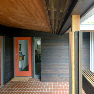75 Beautiful Midcentury Modern Tile Porch Pictures Ideas
