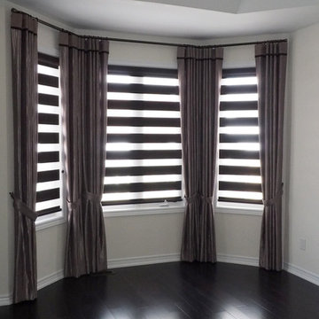 Blinds and Drapes Side panel combinations
