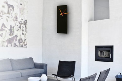 Blackout Orange Clock