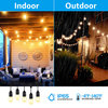 2-Pack 96ft LED Outdoor String Lights With 30+2 Shatterproof Vintage Edison Bulb