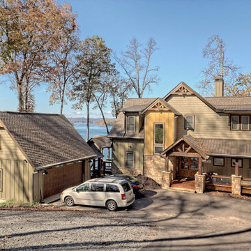 Lake's Edge: Rustic Craftsman Lake Home