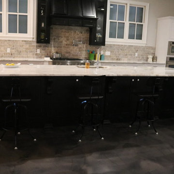 Downtown Loft Kitchen - island with storage on both sides