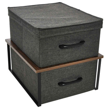 Stacking Storage Boxes With Laminate Top