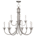 Livex Lighting - Cranford Chandelier, Brushed Nickel - Beautiful squared arms in a brushed nickel finish give this cranford chandelier a transitional update to a traditional look.