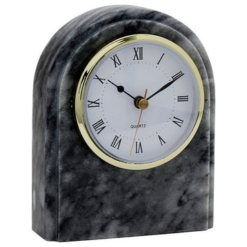 Polaris Marble Desk Clock, Cloud Gray