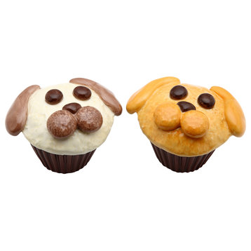 Dog Cupcake Salt and Pepper Shakers, Set of 2