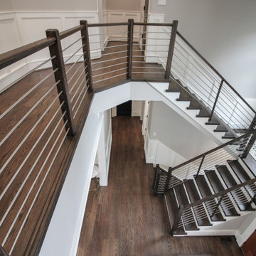 Project #72 | Modern Staircase with Horizontal Steel Rod Railing