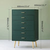 Narre 4 Drawer Dresser Modern Wood Storage Chest Accent Cabinet for Bedroom, Green