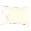 Ti 163 Red White Designer Ikat Velvet Throw Pillow
