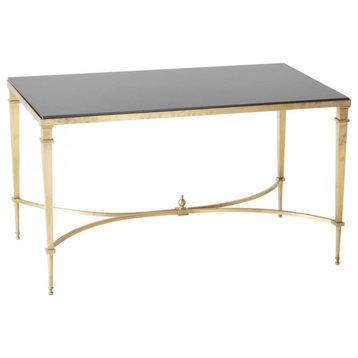 French Square Leg Brass Cocktail Table