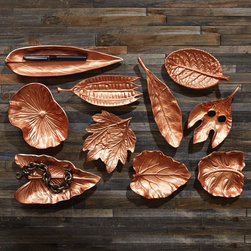 Tozai Home S/10 Lg Copper Foliage Dishes - SKU: EBE101-CS10 - Major Kitchen Appliance Parts And Accessories